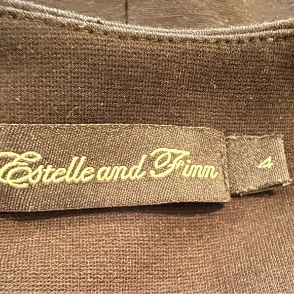 Estelle & Finn Sleeveless black Faux Leather Trim Vest Dress Size: 4 - Picture 9 of 11